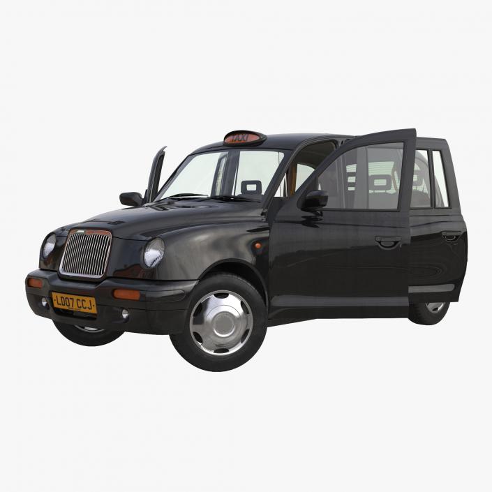 3D London Cab TX1 Rigged