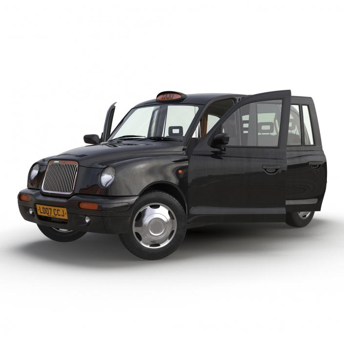 3D London Cab TX1 Rigged