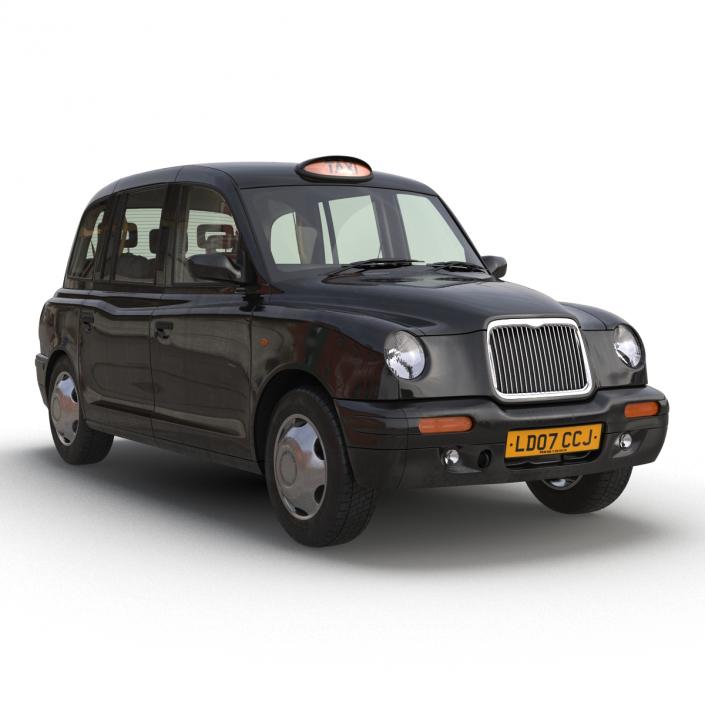 3D London Cab TX1 Rigged