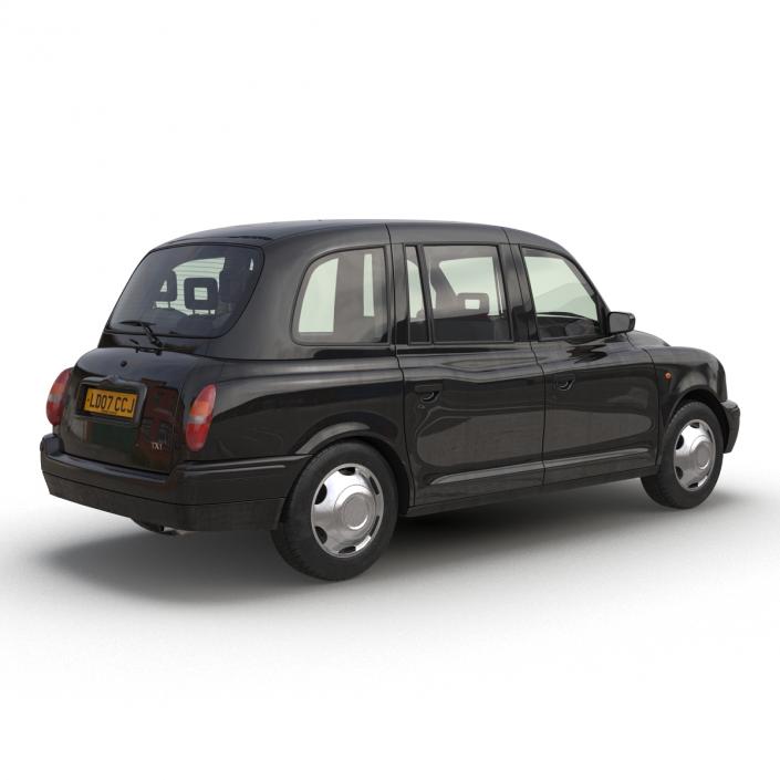 3D London Cab TX1 Rigged