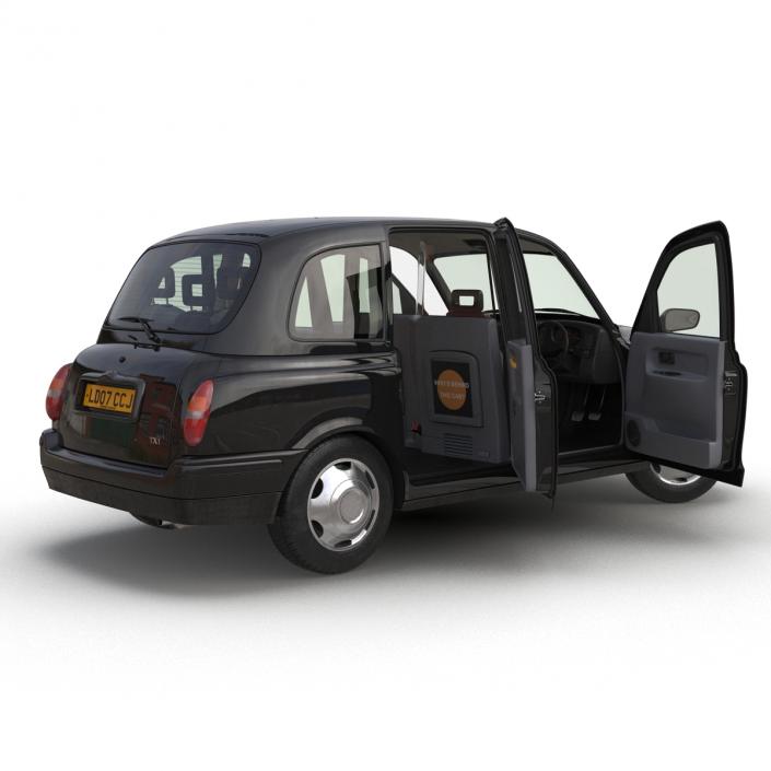 3D London Cab TX1 Rigged