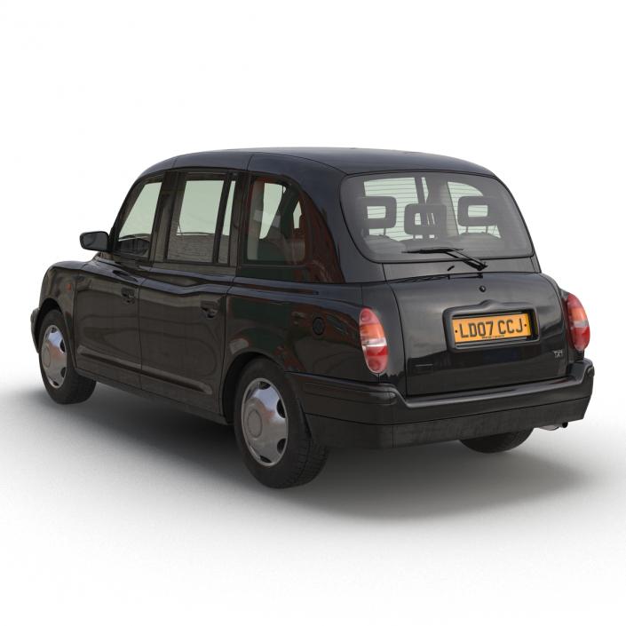 3D London Cab TX1 Rigged