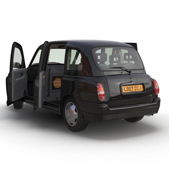 3D London Cab TX1 Rigged