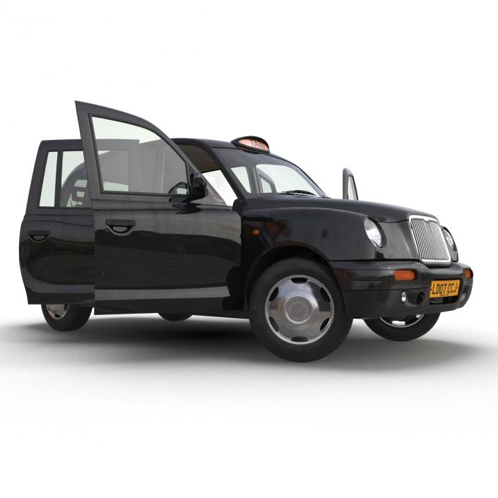 3D London Cab TX1 Rigged