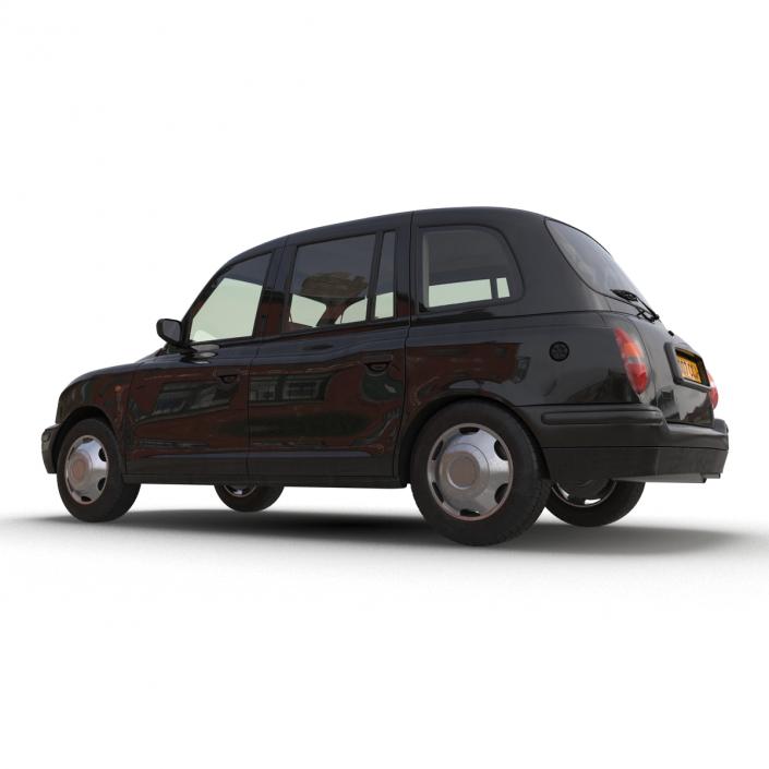 3D London Cab TX1 Rigged