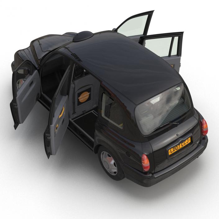 3D London Cab TX1 Rigged