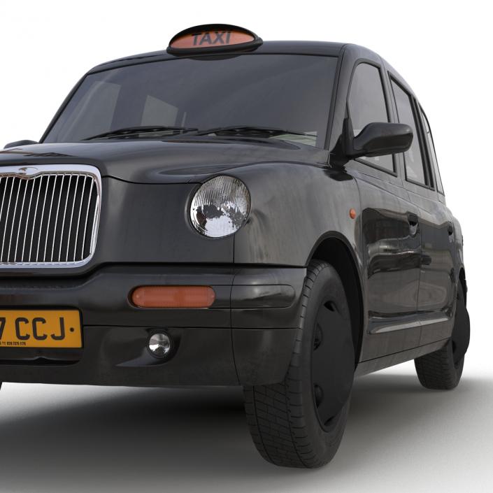 3D London Cab TX1 Rigged