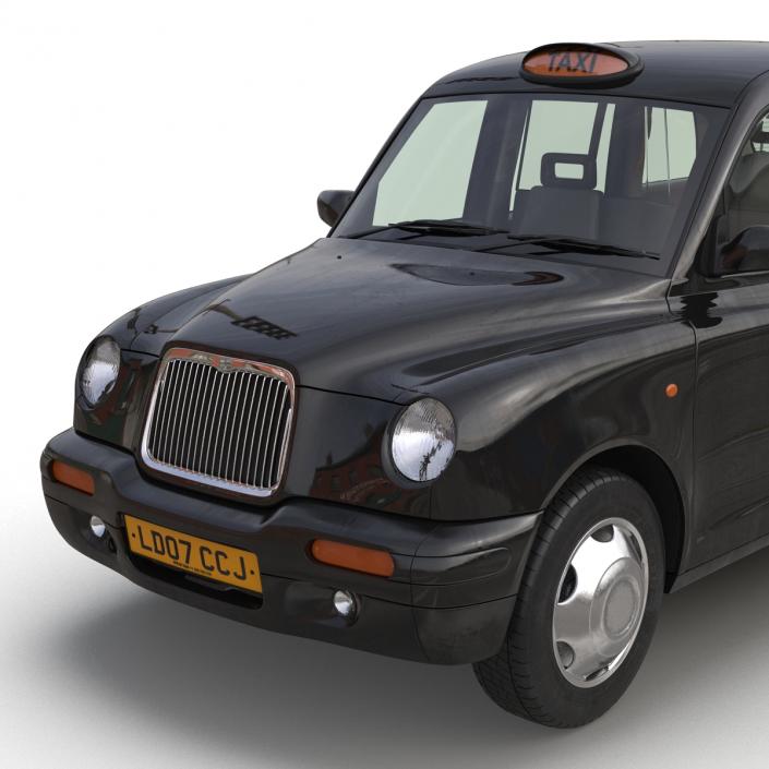 3D London Cab TX1 Rigged