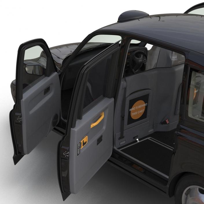 3D London Cab TX1 Rigged