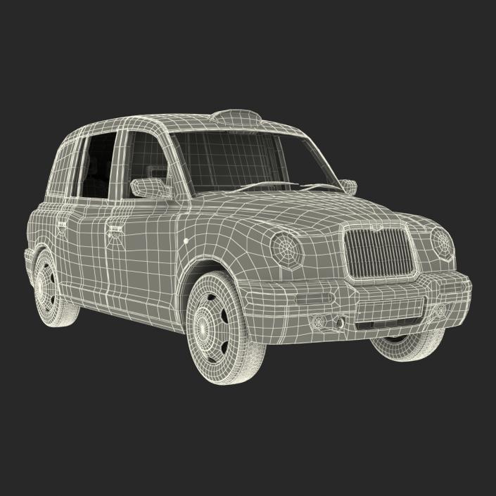 3D London Cab TX1 Rigged