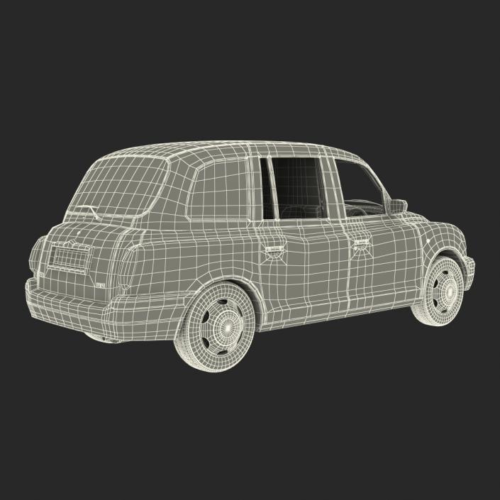 3D London Cab TX1 Rigged