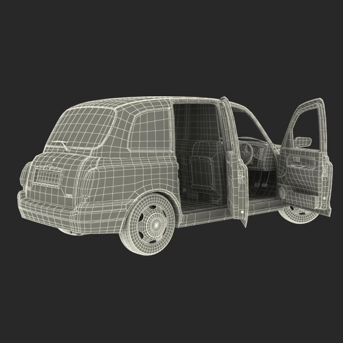 3D London Cab TX1 Rigged