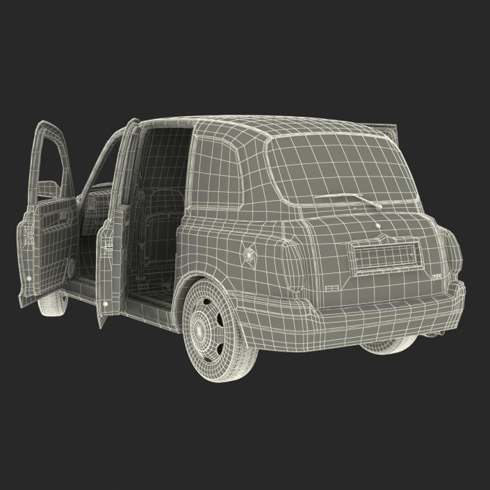 3D London Cab TX1 Rigged