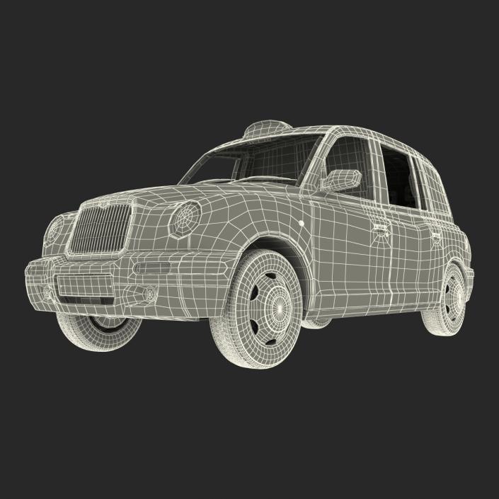 3D London Cab TX1 Rigged