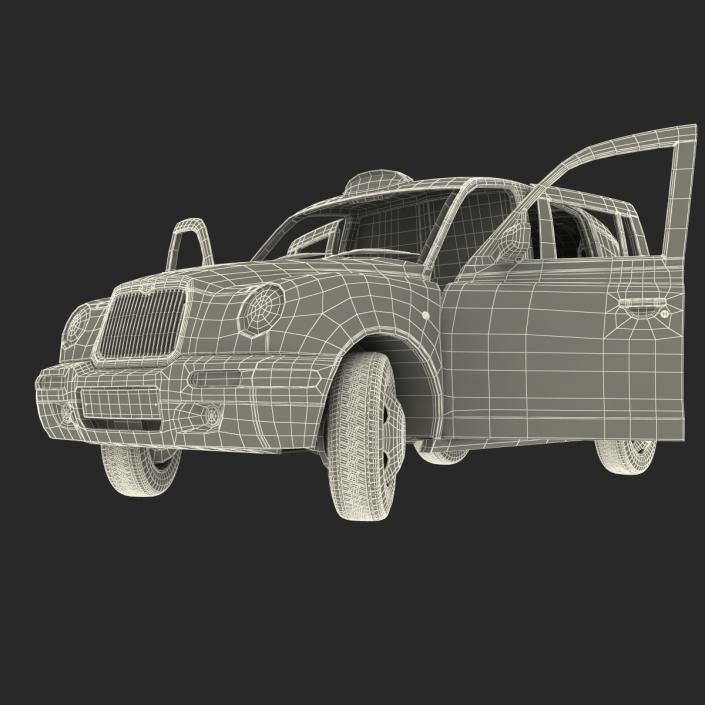 3D London Cab TX1 Rigged