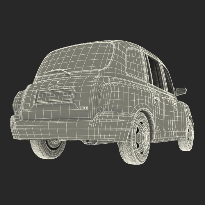 3D London Cab TX1 Rigged