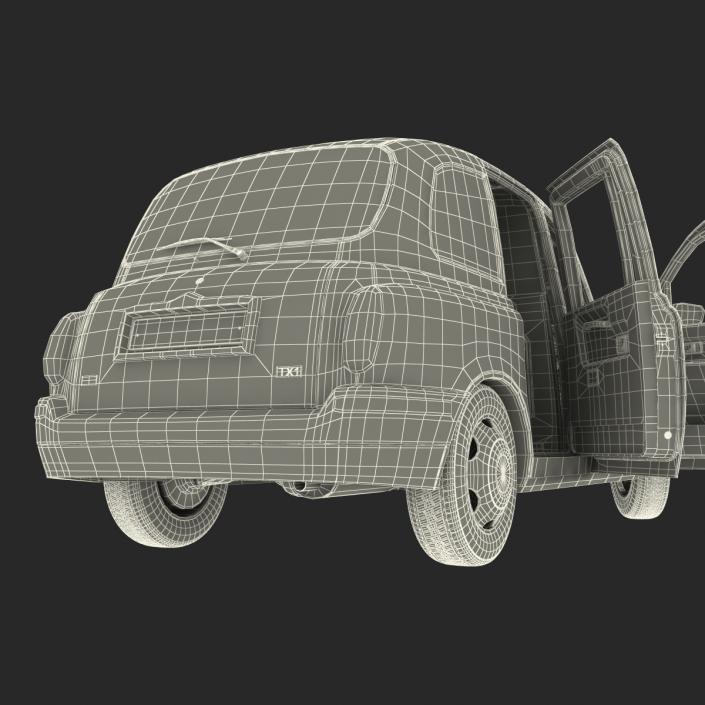 3D London Cab TX1 Rigged