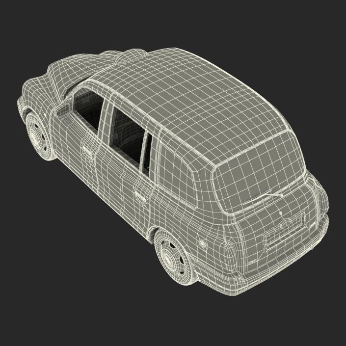 3D London Cab TX1 Rigged