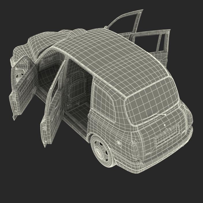 3D London Cab TX1 Rigged