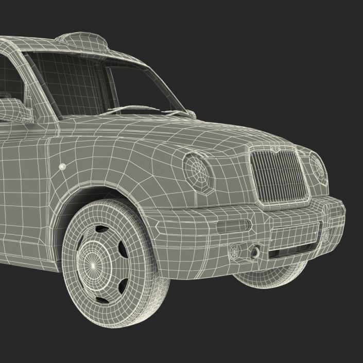 3D London Cab TX1 Rigged