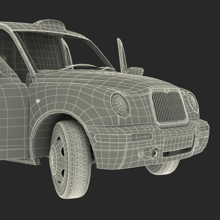 3D London Cab TX1 Rigged