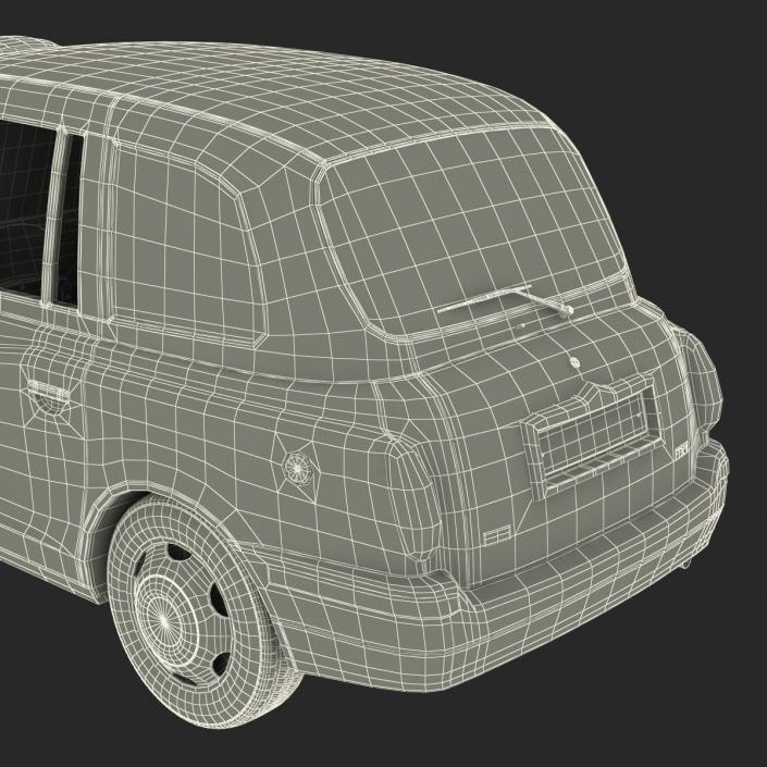 3D London Cab TX1 Rigged