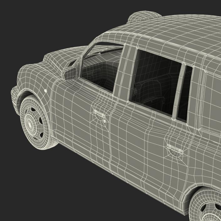 3D London Cab TX1 Rigged