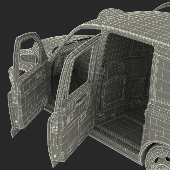 3D London Cab TX1 Rigged