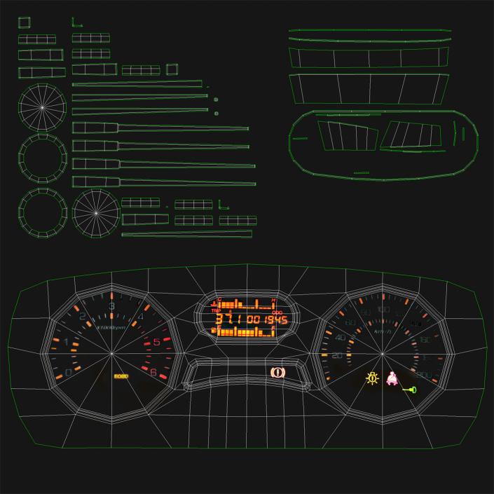 3D model London Cab TX1 Simple Interior