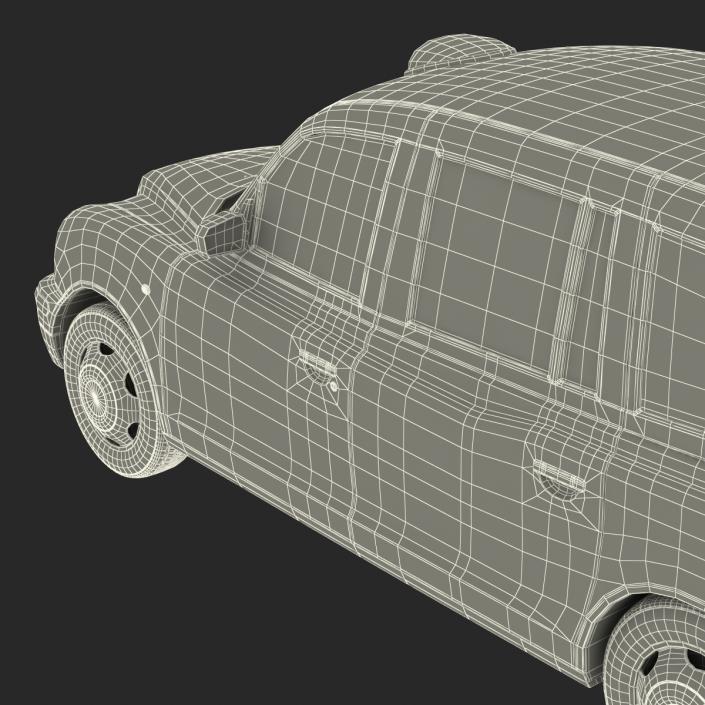 3D model London Cab TX1 Simple Interior