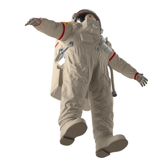 3D Chinese Astronaut Wearing Space Suit Feitian Rigged