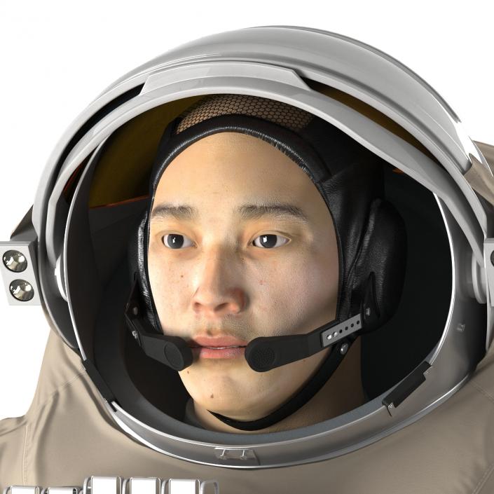 3D Chinese Astronaut Wearing Space Suit Feitian Rigged