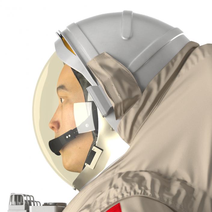 3D Chinese Astronaut Wearing Space Suit Feitian Rigged