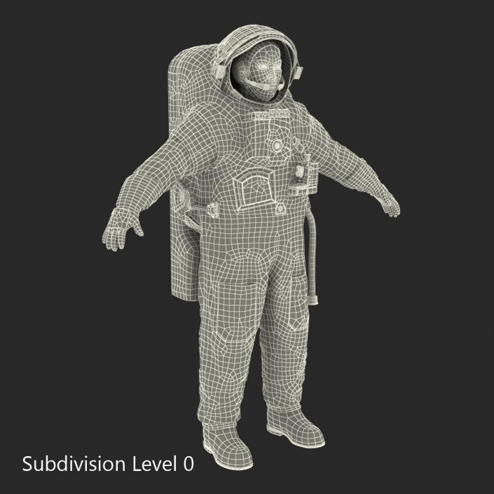 3D Chinese Astronaut Wearing Space Suit Feitian Rigged