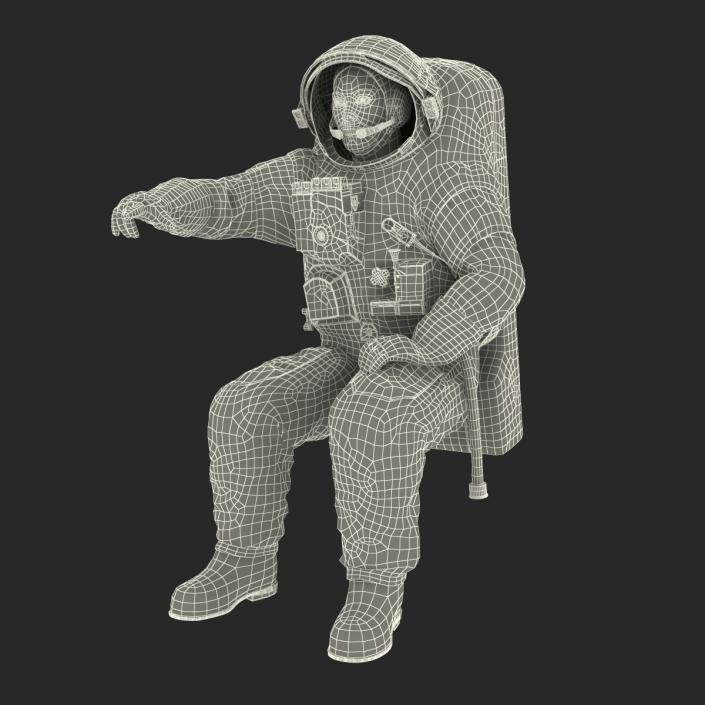 3D Chinese Astronaut Wearing Space Suit Feitian Rigged