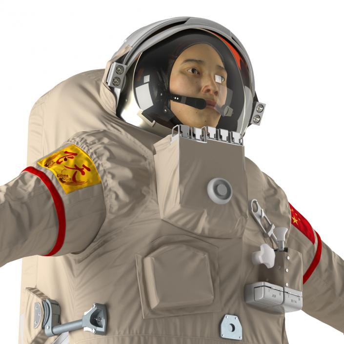 Chinese Astronaut Wearing Space Suit Feitian 3D model