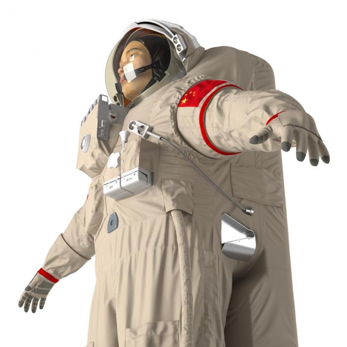 Chinese Astronaut Wearing Space Suit Feitian 3D model