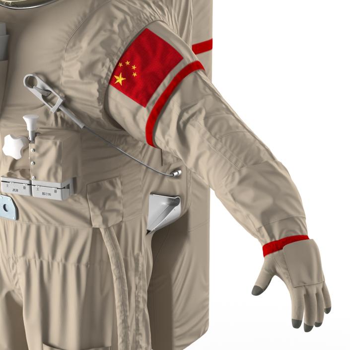 Chinese Astronaut Wearing Space Suit Feitian 3D model