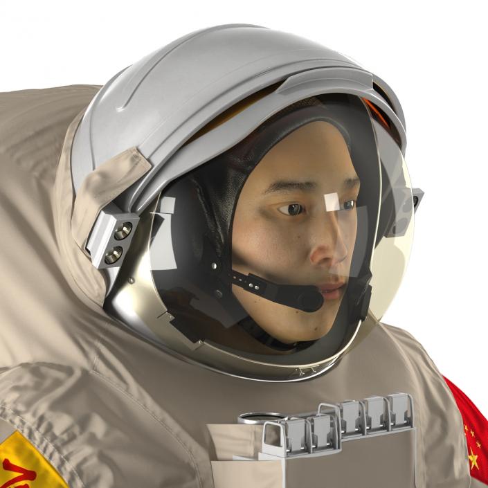 Chinese Astronaut Wearing Space Suit Feitian 3D model