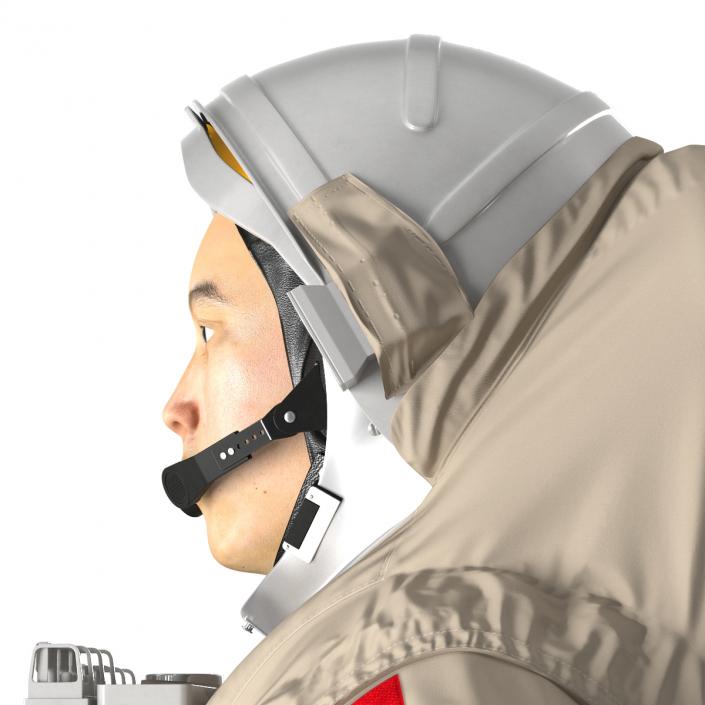 Chinese Astronaut Wearing Space Suit Feitian 3D model