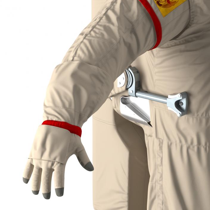 Chinese Astronaut Wearing Space Suit Feitian 3D model