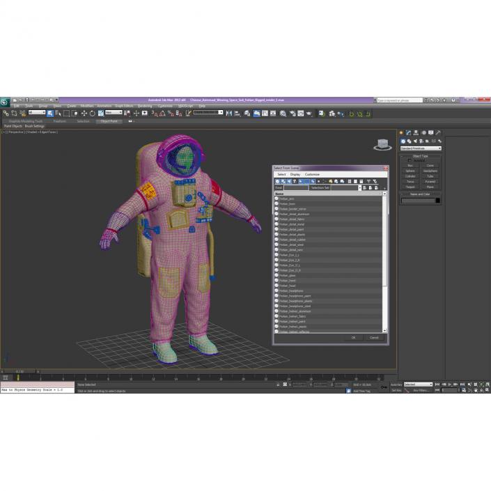 Chinese Astronaut Wearing Space Suit Feitian 3D model