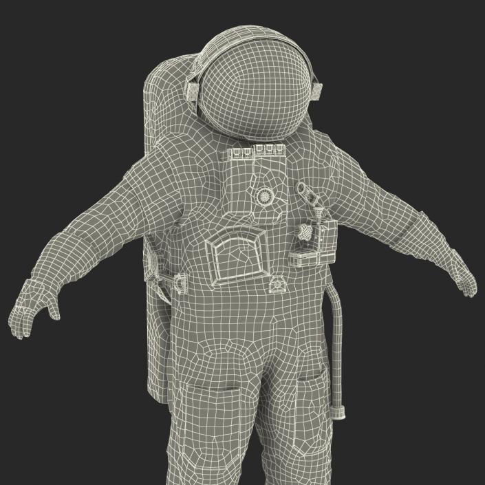 Chinese Astronaut Wearing Space Suit Feitian 3D model