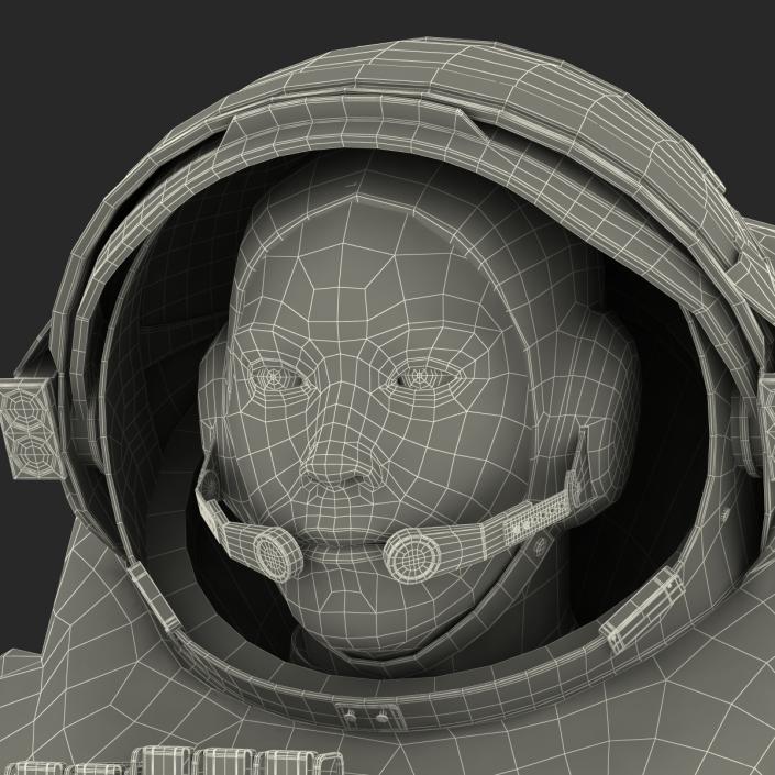 Chinese Astronaut Wearing Space Suit Feitian 3D model