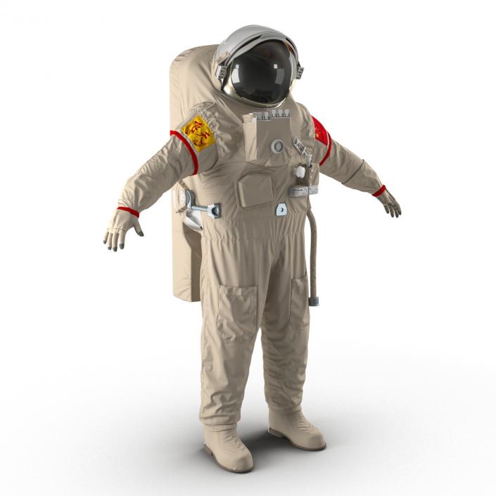 3D Chinese Space Suit Feitian Rigged model