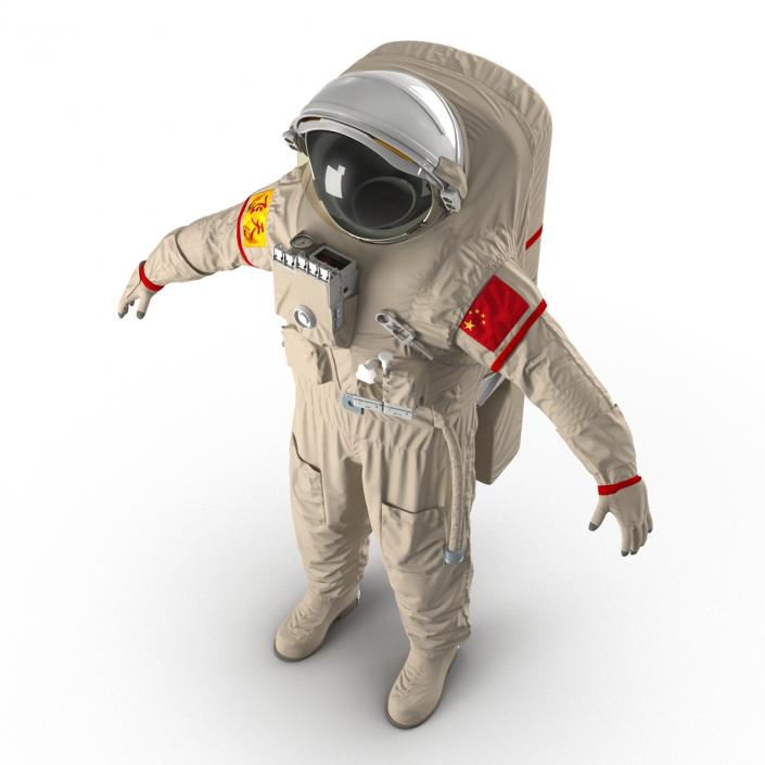 3D Chinese Space Suit Feitian Rigged model