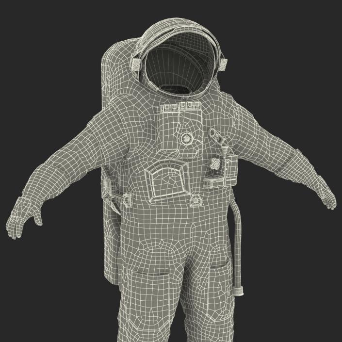 3D Chinese Space Suit Feitian Rigged model