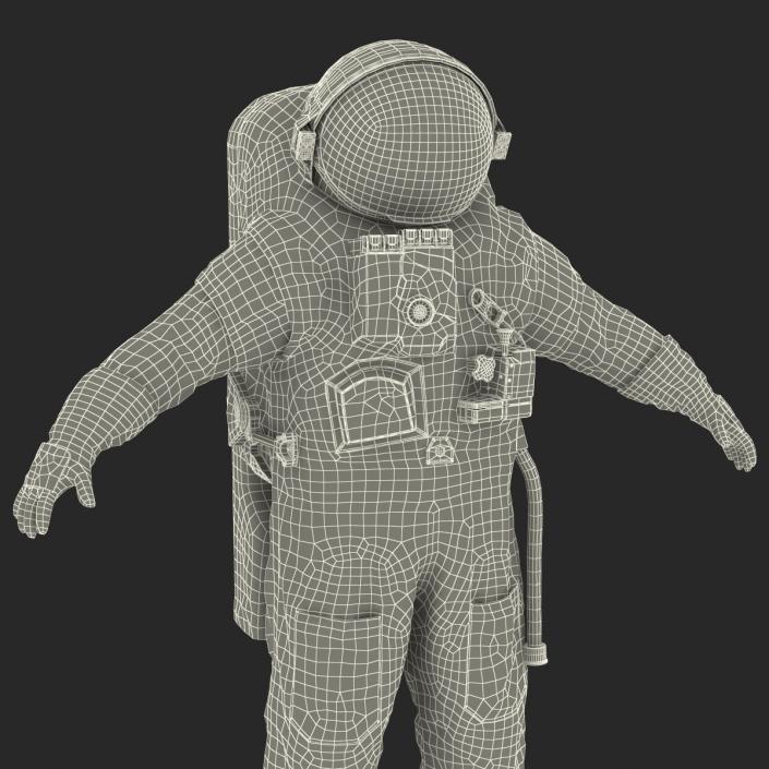 3D Chinese Space Suit Feitian Rigged model