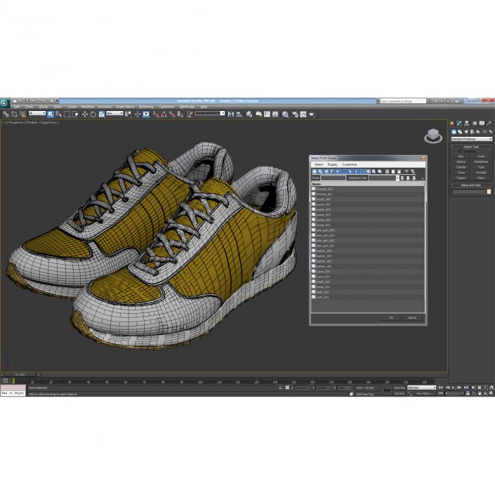 Sneakers 3 Yellow 3D