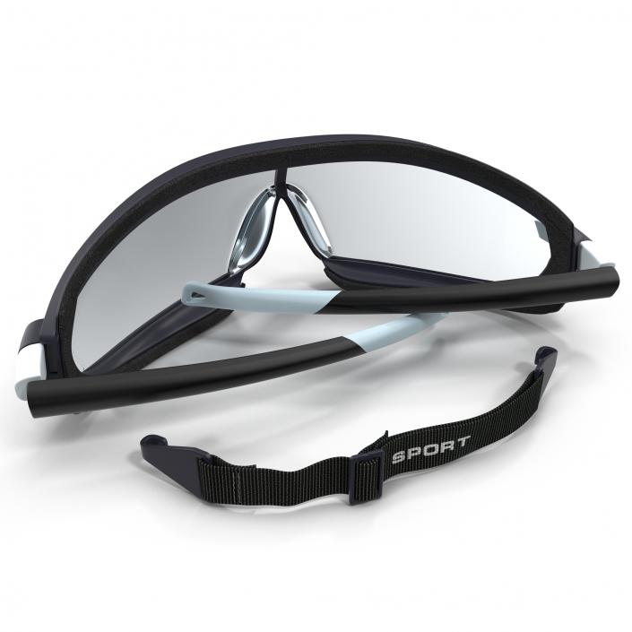 3D model Safety Sport Glasses Folded Generic